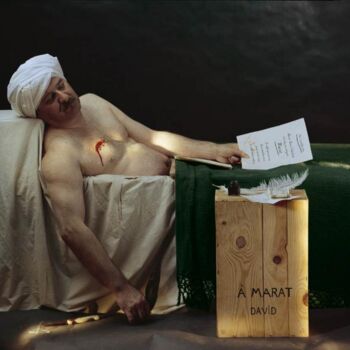 Photography titled "La mort de Marat" by Caroline Vandenheede, Original Artwork