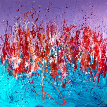 Painting titled ""Arise"XXL" by Carolina Vis, Original Artwork, Acrylic Mounted on Aluminium