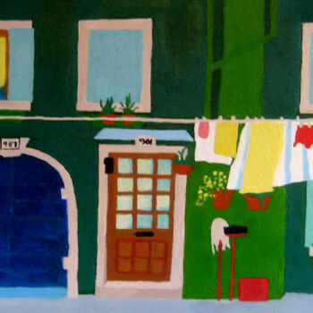 Pintura titulada "Burrano Italy" por Carolyn   A. Debnam, Obra de arte original, Acrílico Montado en Bastidor de camilla de…