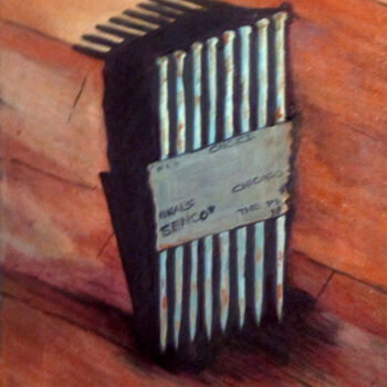 Картина под названием "Nails" - Carolyn   A. Debnam, Подлинное произведение искусства, Акрил Установлен на Деревянная рама д…