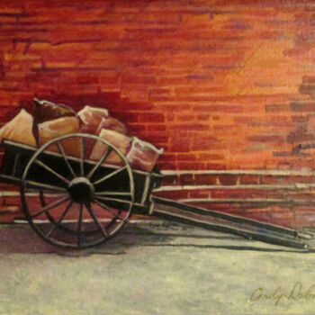 Peinture intitulée "Cart" par Carolyn   A. Debnam, Œuvre d'art originale, Acrylique Monté sur Châssis en bois