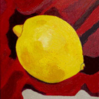 Pintura titulada "Lemon" por Carolyn   A. Debnam, Obra de arte original, Acrílico Montado en Bastidor de camilla de madera
