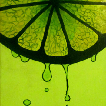 Peinture intitulée "Lime" par Carolyn   A. Debnam, Œuvre d'art originale, Acrylique Monté sur Châssis en bois