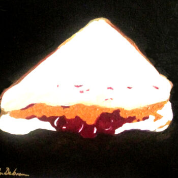 Painting titled "PBJ2" by Carolyn   A. Debnam, Original Artwork, Acrylic Mounted on Wood Stretcher frame