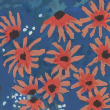 Peinture intitulée "Daisies" par Carolyn   A. Debnam, Œuvre d'art originale, Acrylique Monté sur Châssis en bois