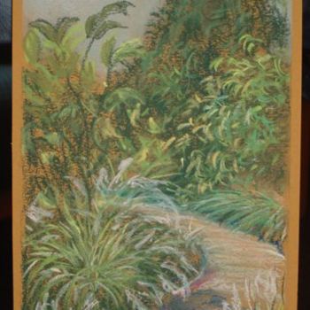 Schilderij getiteld "Olbrich Gardens Path" door Carolyn Bishop, Origineel Kunstwerk, Olie