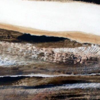 Pittura intitolato "CT River Ice" da Carol Lorac Young, Opera d'arte originale, Olio