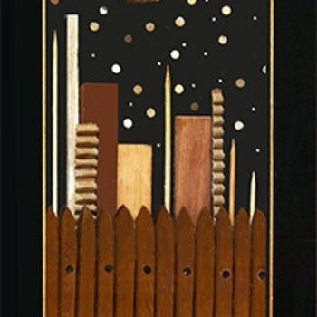 「Brooklyn Skyline」というタイトルの絵画 Carol Lorac Youngによって, オリジナルのアートワーク