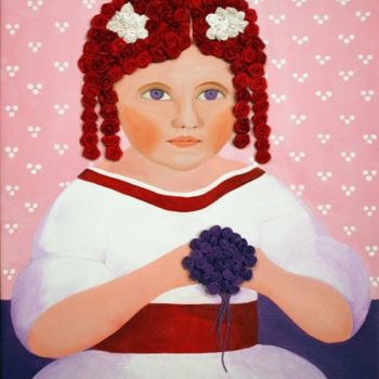 Pittura intitolato "Rosebud" da Carol Lorac Young, Opera d'arte originale, Olio