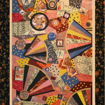 Collages titled "fan-dance-2" by Carol Lorac Young, Original Artwork