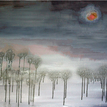Pittura intitolato "Fog On Clay Forest" da Carol Lorac Young, Opera d'arte originale