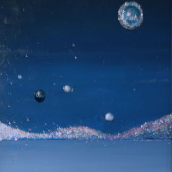 Pittura intitolato "The Red Dot" da Carol Lorac Young, Opera d'arte originale