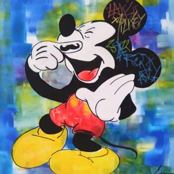 Peinture intitulée "Laughing Mickey" par Caronart, Œuvre d'art originale, Acrylique