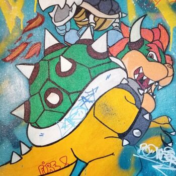 "Street art Bowser's…" başlıklı Tablo Caronart tarafından, Orijinal sanat, Akrilik