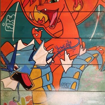 "Street art Fire vs…" başlıklı Tablo Caronart tarafından, Orijinal sanat, Akrilik
