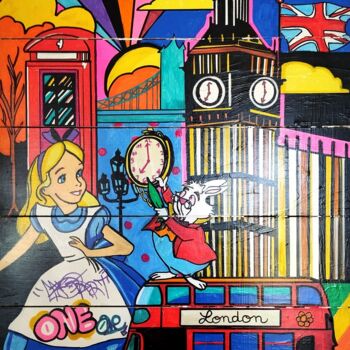 "Pop art "Alice in L…" başlıklı Tablo Caronart tarafından, Orijinal sanat, Işaretleyici