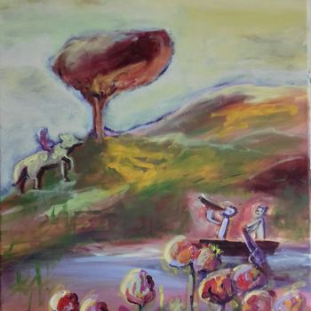 Painting titled "avenir a la longue…" by Caropeu, Original Artwork