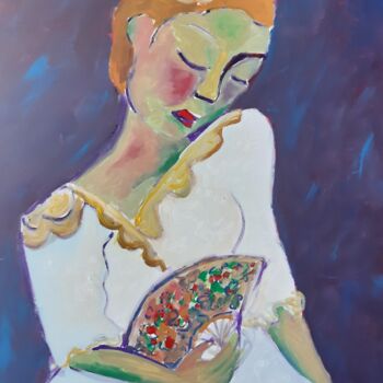 Painting titled "Jolie Akira" by Caropeu, Original Artwork, Acrylic