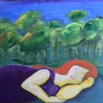 Peinture intitulée "Bois dormant" par Caropeu, Œuvre d'art originale, Acrylique