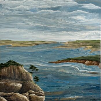 Malerei mit dem Titel "Costa Verde" von Caropour, Original-Kunstwerk, Acryl