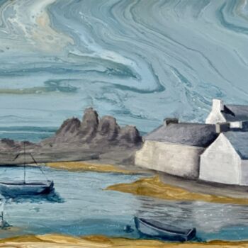 Malerei mit dem Titel "Le Vent du Bretagne" von Caropour, Original-Kunstwerk, Acryl