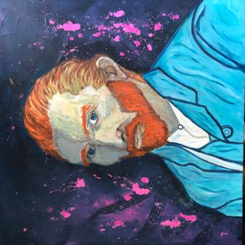 Painting titled "Vincent" by Laëtitia Noël, Original Artwork, Acrylic Mounted on Wood Stretcher frame