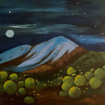 Painting titled "Pediment Valley Nig…" by Carrie Correa, Original Artwork, Acrylic