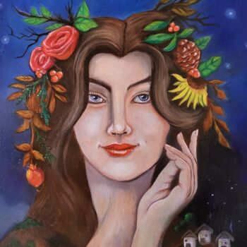 Peinture intitulée "Seasons of the Soul" par Carrie Correa, Œuvre d'art originale, Huile