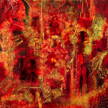 Pittura intitolato "The Red Right Hand" da Carriere De Glencoe, Opera d'arte originale, Acrilico