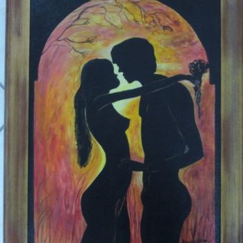 Painting titled "amour" by Carro, Original Artwork
