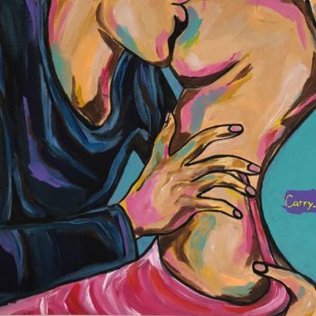 Painting titled "Tenderness" by Carry Me, Original Artwork, Acrylic