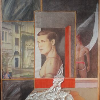 "portrait of Davide" başlıklı Tablo Cartasso tarafından, Orijinal sanat, Mum boya