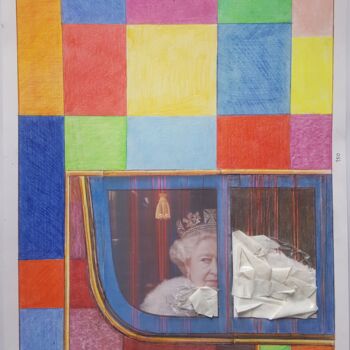 Pittura intitolato "study for a portrai…" da Cartasso, Opera d'arte originale, Matite colorate