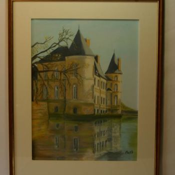 Painting titled "Haroué son chateau" by Mams, Original Artwork, Oil