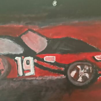 Peinture intitulée "Red Racer" par Carys Dejesus, Œuvre d'art originale, Acrylique