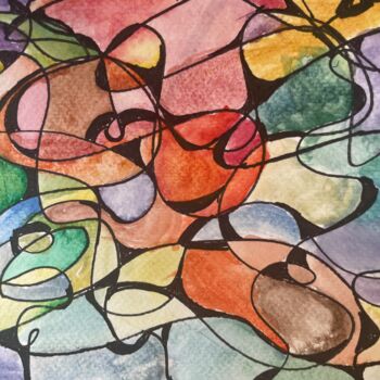 Painting titled "Identity Conflict" by Carys Dejesus, Original Artwork, Watercolor