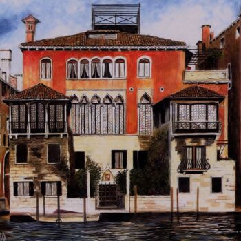 Dessin intitulée "VENISE (Palazzo Ca…" par Patrick Casado, Œuvre d'art originale, Crayon