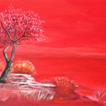Peinture intitulée "Planète rouge" par Casal'Art, Œuvre d'art originale, Acrylique