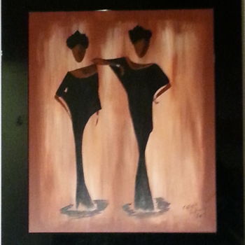 Painting titled "Les 2 Pin Up" by Casal'Art, Original Artwork, Acrylic