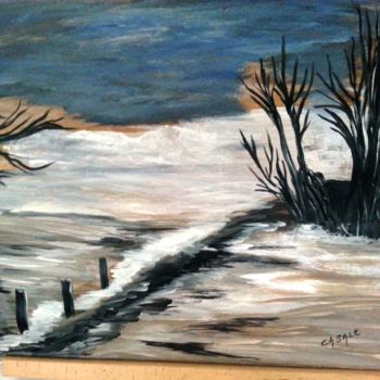 Painting titled "Hivernal" by Casal'Art, Original Artwork, Acrylic