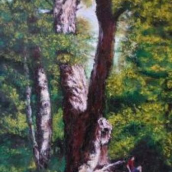 Peinture intitulée "le vieux chêne" par Casc-Art, Œuvre d'art originale
