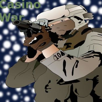 Arte digital titulada "Casino War Propagan…" por Casino Artist, Obra de arte original, Pintura Digital