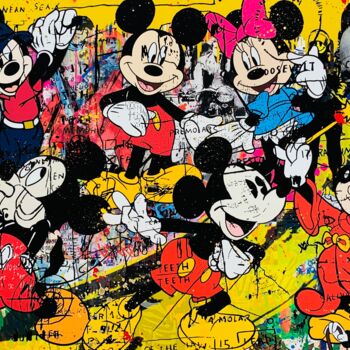 제목이 "Mickey universum"인 판화 Caspa로, 원작, 디지털 인쇄