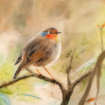 Peinture intitulée "Petit oiseau" par Le Forestier, Œuvre d'art originale