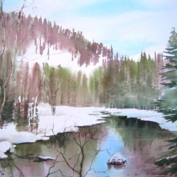 Peinture intitulée "les vosges" par Le Forestier, Œuvre d'art originale