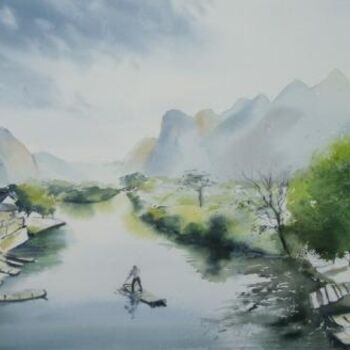 Peinture intitulée "Chine" par Le Forestier, Œuvre d'art originale