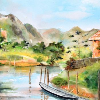 Peinture intitulée "Laos" par Le Forestier, Œuvre d'art originale