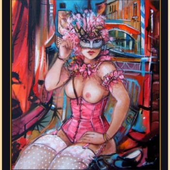 Peinture intitulée "bal erotique" par Christophe Cassel, Œuvre d'art originale