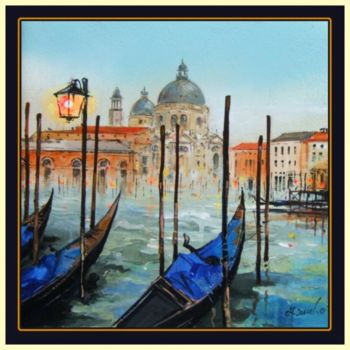Painting titled "venise salute carre…" by Christophe Cassel, Original Artwork