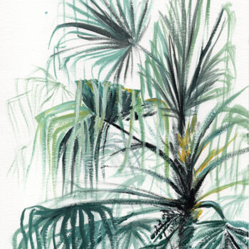 Malerei mit dem Titel "Palmeira" von Cassia Naomi, Original-Kunstwerk, Acryl